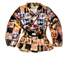 Carica l'immagine nel visualizzatore di Gallery, WRAP BLAZER VELVET GOLD